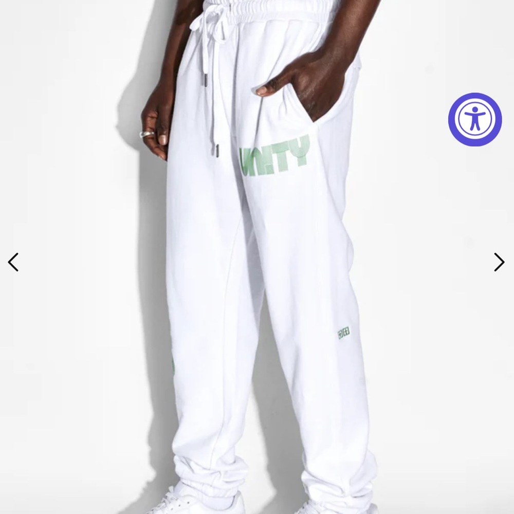 Ksubi White and Green Sweatpants Relaxed Fit - Picture 3 of 8